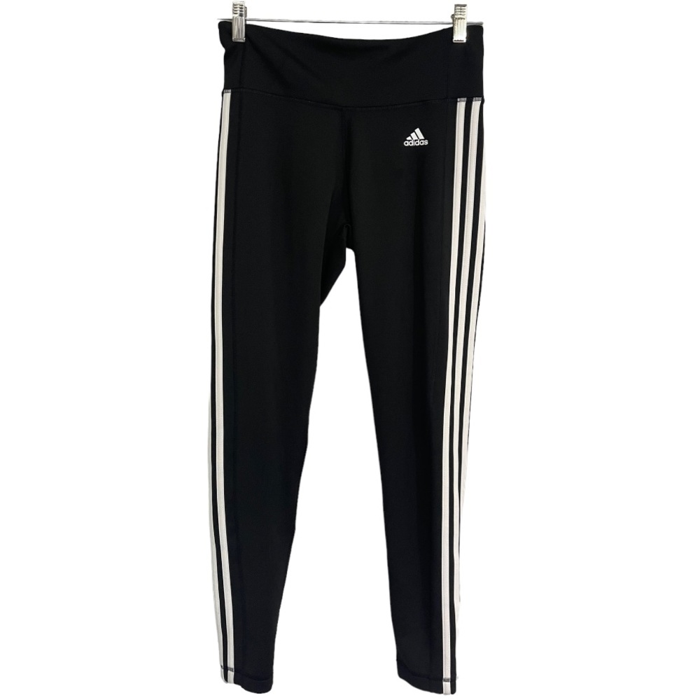 adidas Black Track Pants with White Stripes
